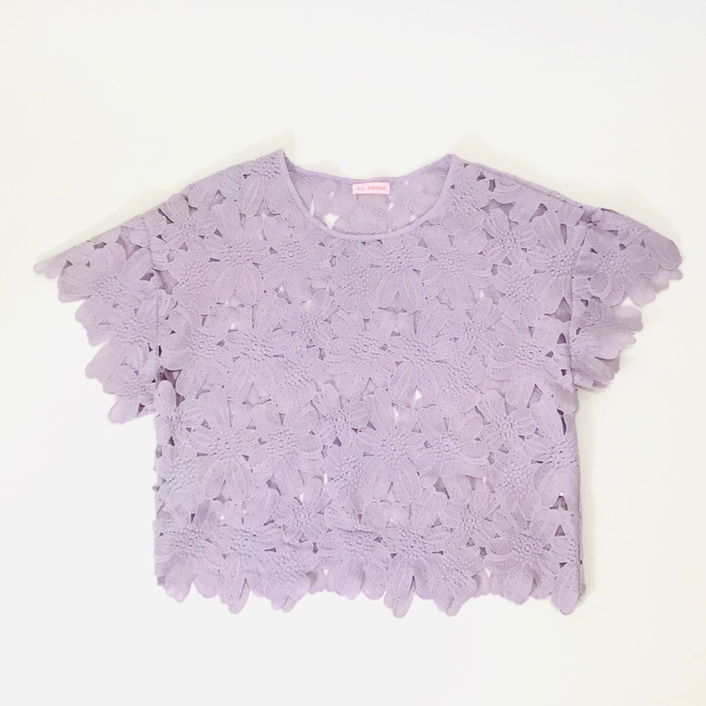 Re:named Lilac Lace Blouse